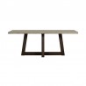 Armen Living Elodie Gray Concrete And Dark Gray Oak Rectangle Dining Table In Dark Grey  04