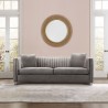 Emperor Contemporary Sofa with Acrylic Finish And Beige Fabric and Pillows  - Lifestyle