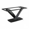 Armen Living Everett Contemporary Dining Table In Matte Black Finish And Walnut Top 04