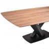 Armen Living Everett Contemporary Dining Table In Matte Black Finish And Walnut Top 05