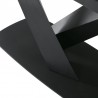 Armen Living Everett Contemporary Dining Table In Matte Black Finish And Walnut Top 06