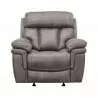 Armen Living Estelle Power Recliner Chair in Gunmetal Fabric- Front - Armen Living Estelle Power Recliner Chair in Gunmetal Fabric- Front