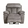 Armen Living Estelle Power Recliner Chair in Gunmetal Fabric- Front Reclined  - Armen Living Estelle Power Recliner Chair in Gunmetal Fabric- Front Reclined 