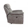 Armen Living Estelle Power Recliner Chair in Gunmetal Fabric- Side View