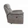 Armen Living Estelle Power Recliner Chair in Gunmetal Fabric- Side View - Armen Living Estelle Power Recliner Chair in Gunmetal Fabric- Side View