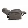 Armen Living Estelle Power Recliner Chair in Gunmetal Fabric- Full Reclined View - Armen Living Estelle Power Recliner Chair in Gunmetal Fabric- Full Reclined View