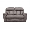Armen Living Estelle Power Loveseat in Gunmetal Fabric  03