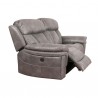 Armen Living Estelle Power Loveseat in Gunmetal Fabric  06