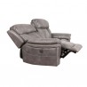 Armen Living Estelle Power Loveseat in Gunmetal Fabric  5