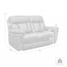 Armen Living Estelle Power Loveseat in Gunmetal Fabric  08