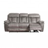 Armen Living Estelle Power Reclining Sofa in Gunmetal Fabric Front Half Open