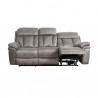 Armen Living Estelle Power Reclining Sofa in Gunmetal Fabric Front Open