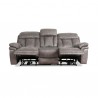 Armen Living Estelle Power Reclining Sofa in Gunmetal Fabric Front