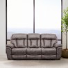Armen Living Estelle Power Reclining Sofa in Gunmetal Fabric