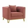 Armen Living Everest Blush/Blue Fabric Upholstered Sofa Accent Chair With Brushed Gold Legs 4 - Armen Living Everest Blush/Blue Fabric Upholstered Sofa Accent Chair With Brushed Gold Legs 4
