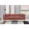 Armen Living Everest 90" Blush Fabric Upholstered Sofa with Brushed Gold Legs
