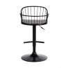 Armen Living Edward Adjustable Black Wood and Metal Barstool Back