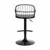 Armen Living Edward Adjustable Black Wood and Metal Barstool Back - Armen Living Edward Adjustable Black Wood and Metal Barstool Back