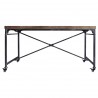 Enzo Industrial Dining Table in Industrial Grey and Pine Wood - Front