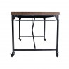 Enzo Industrial Dining Table in Industrial Grey and Pine Wood - Side