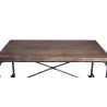Enzo Industrial Dining Table in Industrial Grey and Pine Wood - Table Top