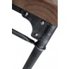 Enzo Industrial Dining Table in Industrial Grey and Pine Wood - Edge Close-Up