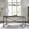 Enzo Industrial Dining Table in Industrial Grey and Pine Wood - Lifestyle