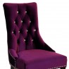 Carlyle Tufted Velvet Side Chair with Nailhead Trim - Purple - Back Seat Close-Up