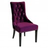 Armen Living Carlyle Tufted Velvet Side Chair with Nailhead Trim in Purple Front
