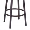 Armen Living Fargo Barstool in Auburn Bay finish with Brown Pu upholstery Bottom