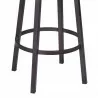 Armen Living Fargo Barstool in Auburn Bay finish with Brown Pu upholstery Bottom - Armen Living Fargo Barstool in Auburn Bay finish with Brown Pu upholstery Bottom