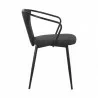 Armen Living Francis Contemporary Dining Chair In Black Powder Coated Finish And Black Fabric 04 - Armen Living Francis Contemporary Dining Chair In Black Powder Coated Finish And Black Fabric 04