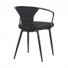 Armen Living Francis Contemporary Dining Chair In Black Powder Coated Finish And Black Fabric 05
