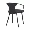 Armen Living Francis Contemporary Dining Chair In Black Powder Coated Finish And Black Fabric 05 - Armen Living Francis Contemporary Dining Chair In Black Powder Coated Finish And Black Fabric 05