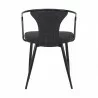 Armen Living Francis Contemporary Dining Chair In Black Powder Coated Finish And Black Fabric 03 - Armen Living Francis Contemporary Dining Chair In Black Powder Coated Finish And Black Fabric 03