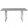 Fenton Contemporary Dining Table with Cement Gray Top - Front