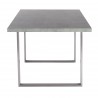 Fenton Contemporary Dining Table with Cement Gray Top - Side