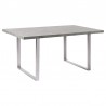 Fenton Dining Table with Cement Gray Laminate Top and Brushed Stainless Steel Base 02