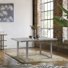 Fenton Contemporary Dining Table with Cement Gray Top - Lifestyle
