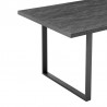 Armen Living Fenton Dining Table With Charcoal / Gray Top And Black Base 04