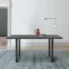 Armen Living Fenton Dining Table With Charcoal / Gray Top And Black Base - Armen Living Fenton Dining Table With Charcoal / Gray Top And Black Base