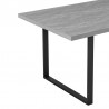 Fenton Dining Table with Gray Top and Black Base 05
