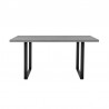 Fenton Dining Table with Gray Top and Black Base 01