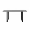 Fenton Dining Table with Gray Top and Black Base 01 - Fenton Dining Table with Gray Top and Black Base 01