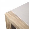 Armen Living Fineline Indoor Outdoor 80" Rectangle Dining Table in Light Eucalyptus Wood and Super Stone- Other Corner View