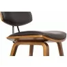 Armen Living Fox 25.5" Counter Height Brown Faux Leather and Walnut Wood Mid-Century Modern Bar Stool Half - Armen Living Fox 25.5" Counter Height Brown Faux Leather and Walnut Wood Mid-Century Modern Bar Stool Half