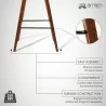 Armen Living Fox 28.5" Bar Height Gray Faux Leather and Walnut Wood Mid-Century Modern Bar Stool - Armen Living Fox 28.5" Bar Height Gray Faux Leather and Walnut Wood Mid-Century Modern Bar Stool