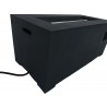 Laurel Outdoor Patio Fire Pit in Dark Grey with Concrete Texture Finish - Edge Close-Up
