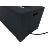 Laurel Outdoor Patio Fire Pit in Dark Grey with Concrete Texture Finish - Corner Close-Up