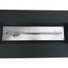 Laurel Outdoor Patio Fire Pit in Dark Grey with Concrete Texture Finish - Handle CLose-Up
